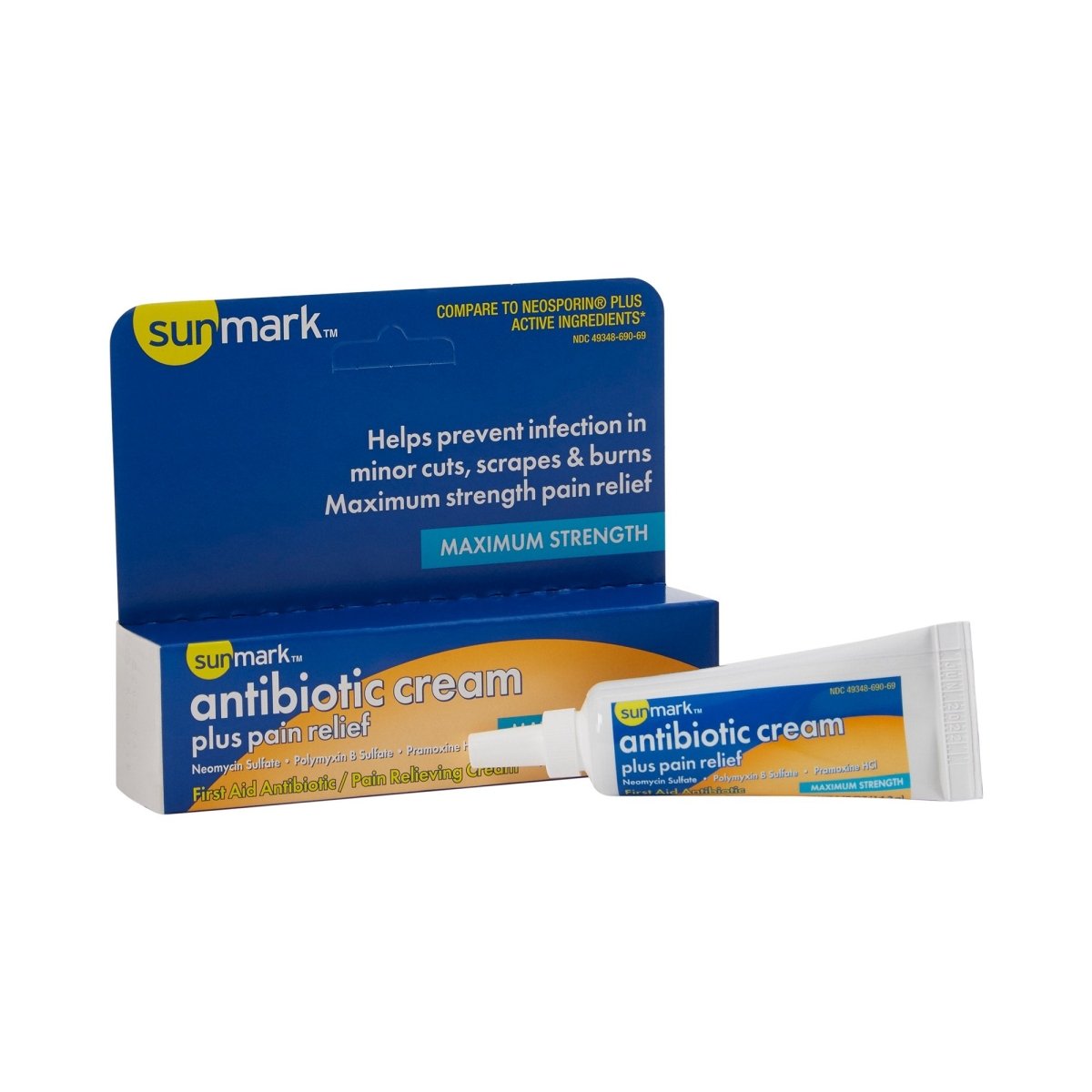 Sunmark Antibiotic Cream Plus Pain Relief - 552033_EA - 1 Sunmark Antibiotic Cream Plus Pain Relief - 552033_EA - 1