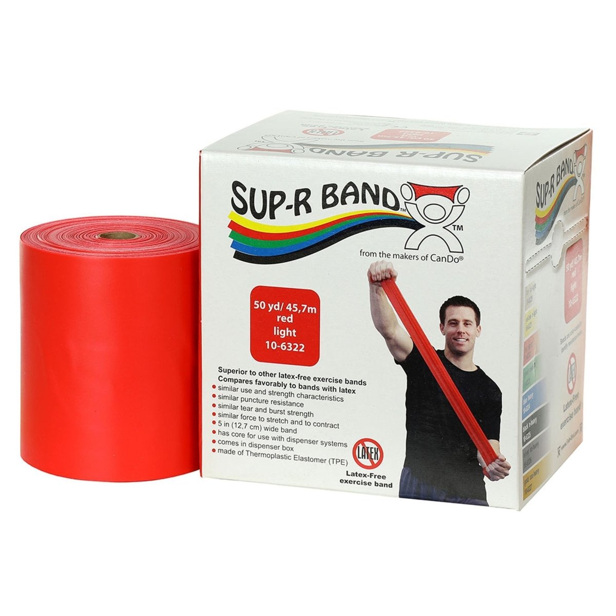 Sup-R Band Exercise Resistance Band, Red, 5 Inch x 50 Yard - 930466_EA - 1 Sup-R Band Exercise Resistance Band, Red, 5 Inch x 50 Yard - 930466_EA - 1