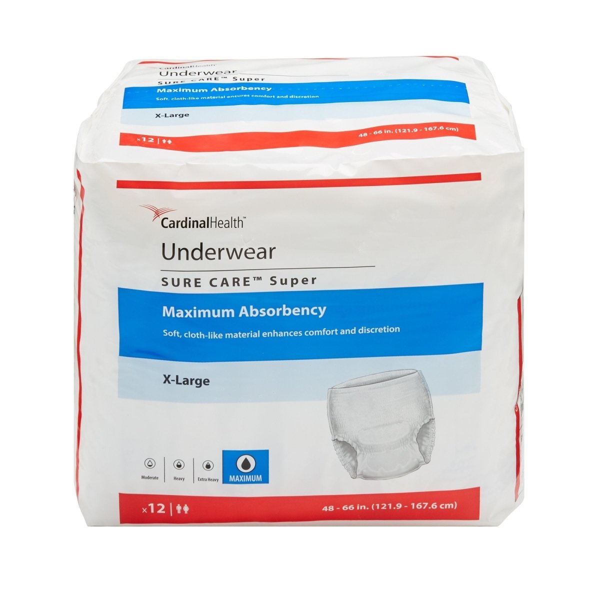 Sure Care Super Protective Incontinence Underwear, White, Adult -Unisex - 547559_BG - 1 Sure Care Super Protective Incontinence Underwear, White, Adult -Unisex - 547559_BG - 1