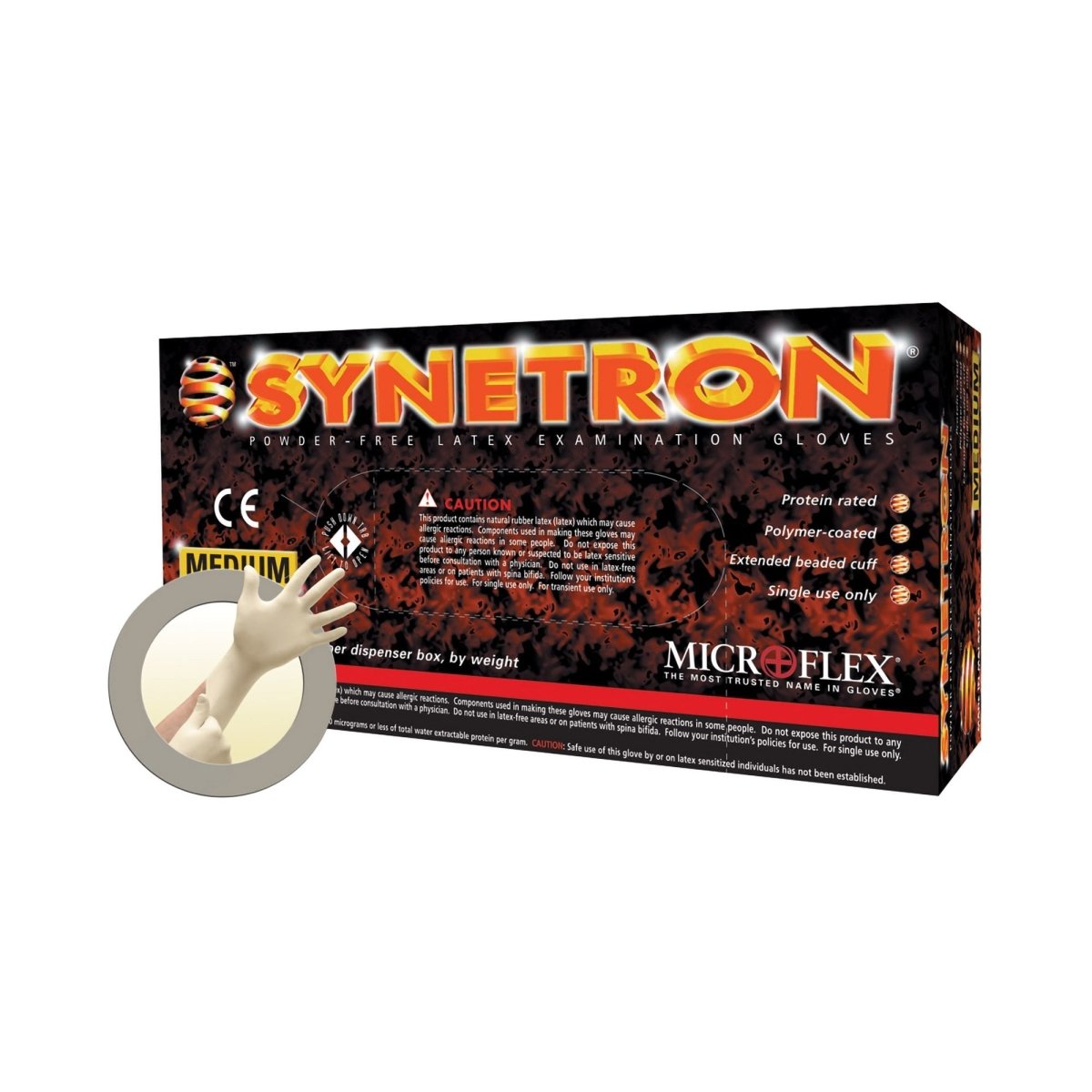 Synetron Latex Standard Cuff Length Exam Glove, White - 317571_BX - 1 Synetron Latex Standard Cuff Length Exam Glove, White - 317571_BX - 1