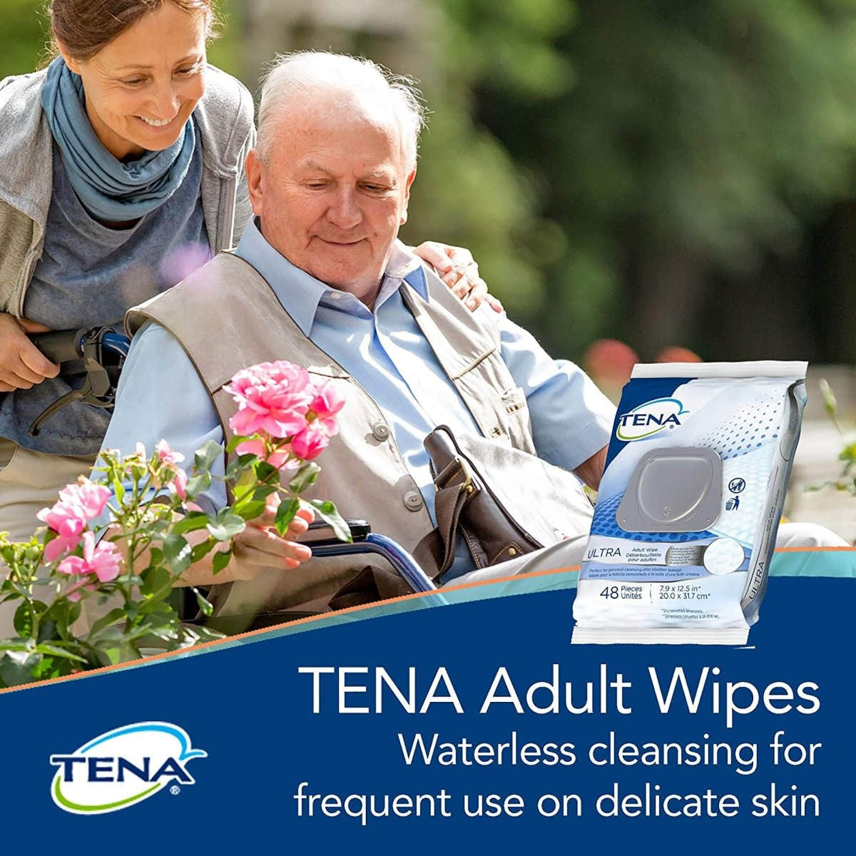 Tena Classic Disposable Washcloth - 931644_CS - 1 Tena Classic Scented Washcloths - 931644_CS - 2