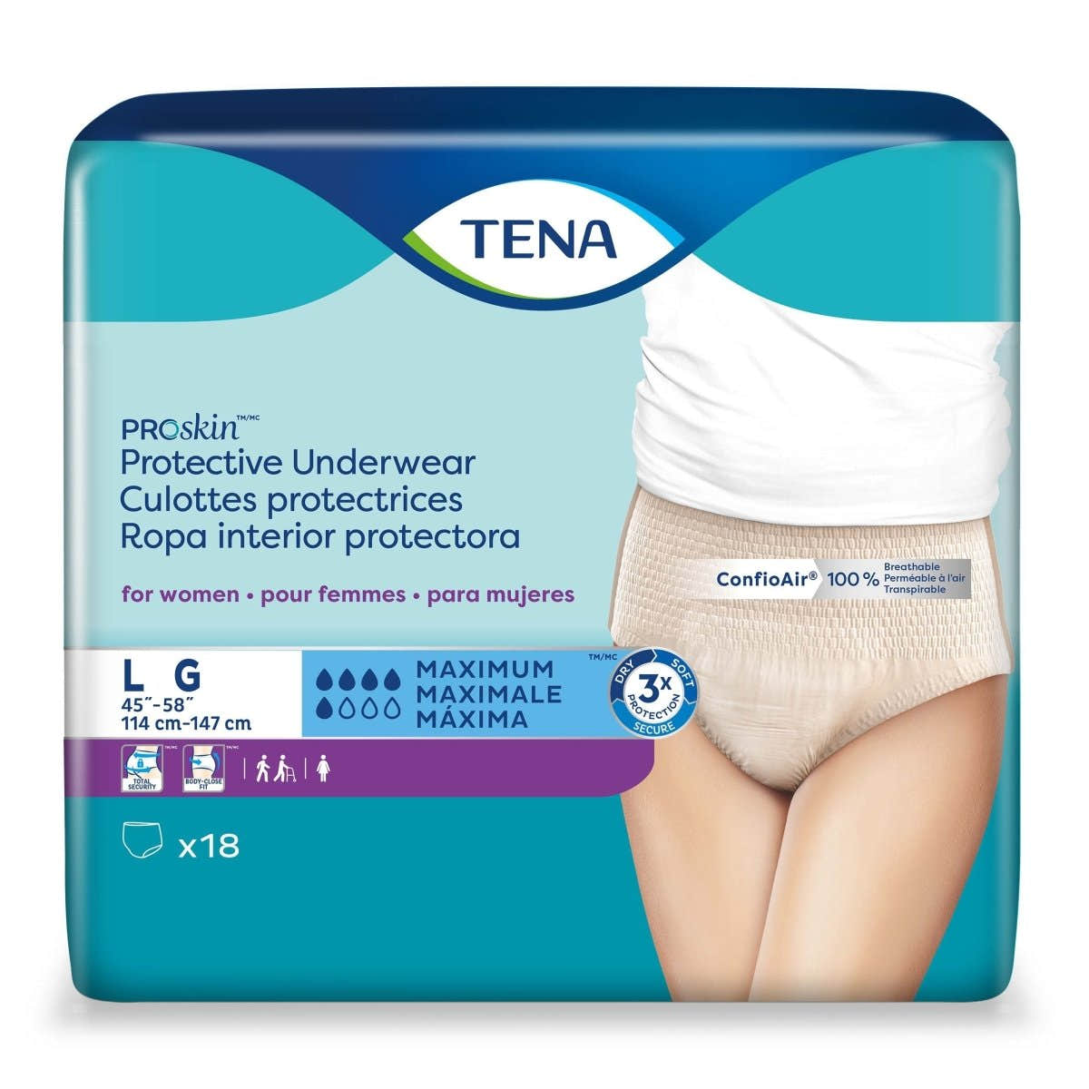 Tena ProSkin Maximum Absorbent Underwear -Female - 1135407_BG - 1 Tena ProSkin Maximum Absorbent Underwear -Female - 1135408_BG - 2
