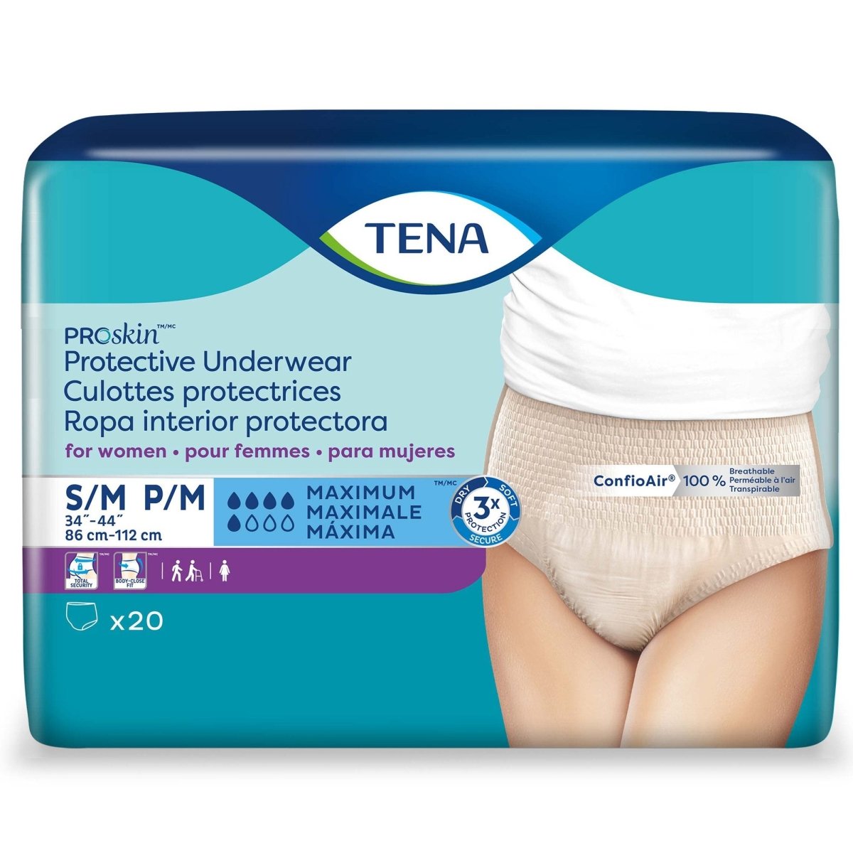 Tena ProSkin Maximum Absorbent Underwear -Female - 1135407_BG - 1 Tena ProSkin Maximum Absorbent Underwear -Female - 1135407_BG - 1