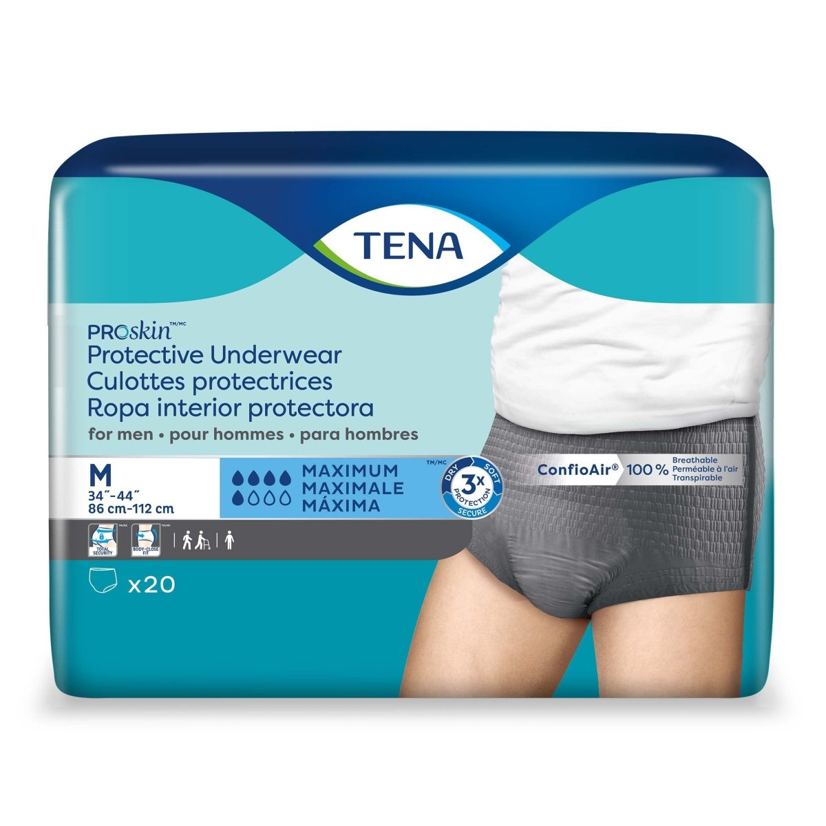 Tena ProSkin Maximum Absorbent Underwear -Male - 1135410_BG - 1 Tena ProSkin Maximum Absorbent Underwear -Male - 1135410_BG - 1