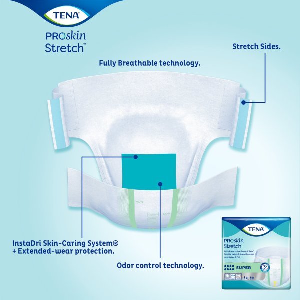 Tena ProSkin Stretch Super Incontinence Briefs - 670605_BG - 10 Tena ProSkin Stretch Super Incontinence Briefs - 670605_BG - 10