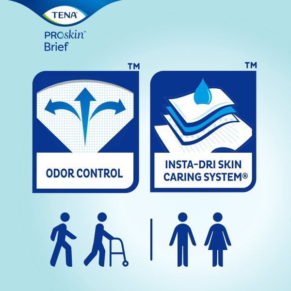 Tena ProSkin Ultra Fully Breathable Incontinence Briefs - 694181_CS - 12 Tena ProSkin Ultra Fully Breathable Incontinence Briefs - 694181_CS - 12