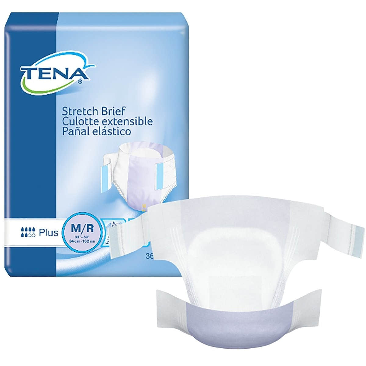 Tena Stretch Plus Incontinence Brief -Unisex - 959405_CS - 1 Tena Stretch Plus Incontinence Brief -Unisex - 959405_CS - 1
