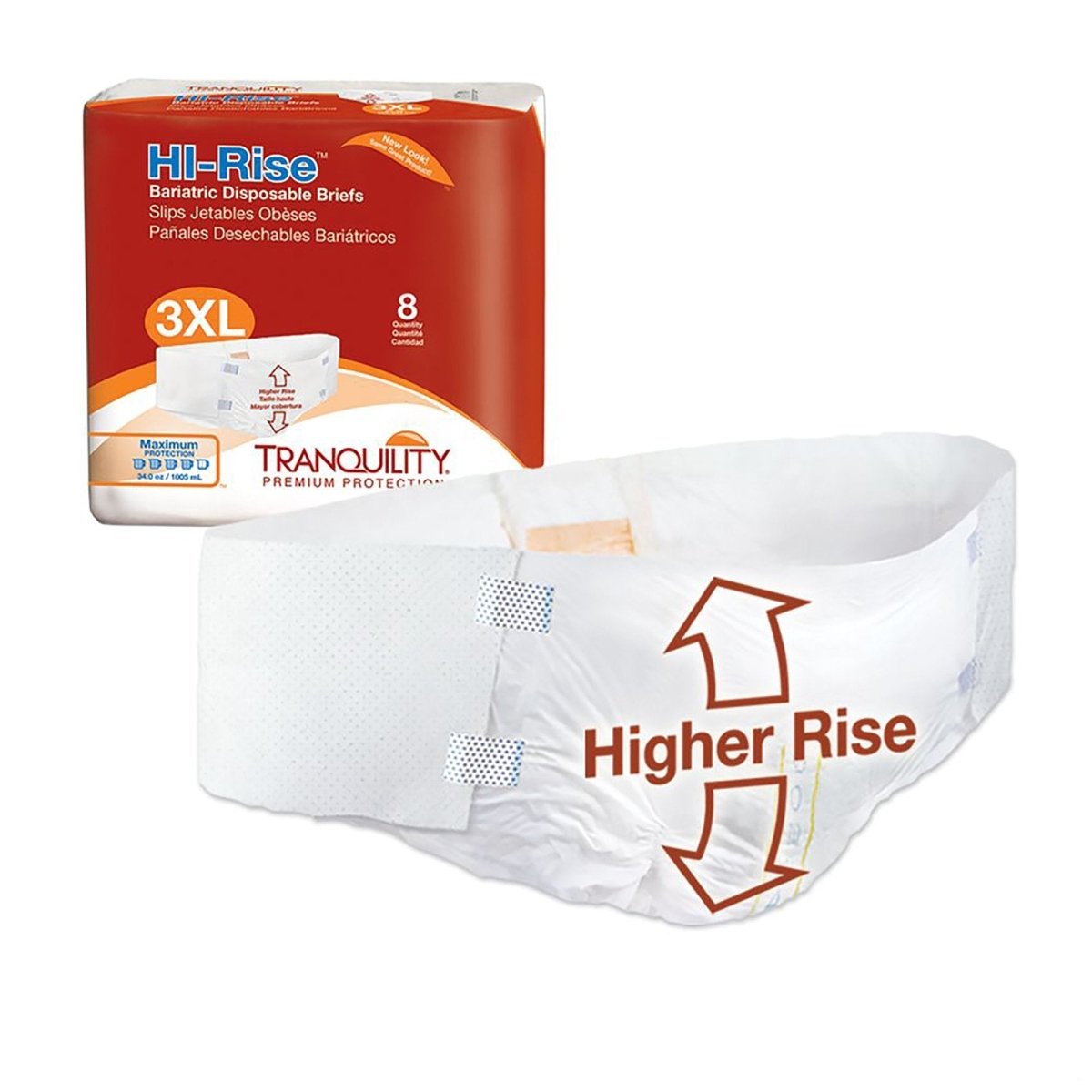 Tranquility HI-Rise Maximum Absorbency Bariatric Incontinence Brief -Unisex - 722309_BG - 1 Tranquility HI-Rise Maximum Absorbency Bariatric Incontinence Brief -Unisex - 722309_BG - 1