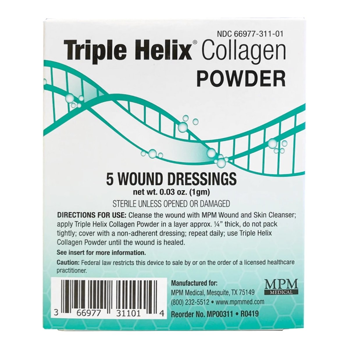 Triple Helix Collagen Powder, 1 Gram - 1015755_EA - 1 Triple Helix Collagen Powder, 1 Gram - 1015755_EA - 1