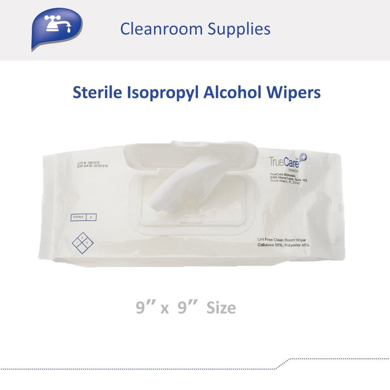TrueCare Biomedix Sterile Isopropyl Alcohol Wipers - 1136428_PK - 9 TrueCare Biomedix Sterile Isopropyl Alcohol Wipers - 1136428_PK - 9