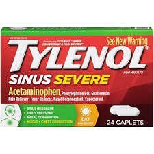 Tylenol Sinus + Headache Acetaminophen / Phenylephrine Hcl Cold And Sinus Relief - 983046_BT - 1 Tylenol Sinus + Headache Acetaminophen / Phenylephrine Hcl Cold And Sinus Relief - 983046_BT - 1