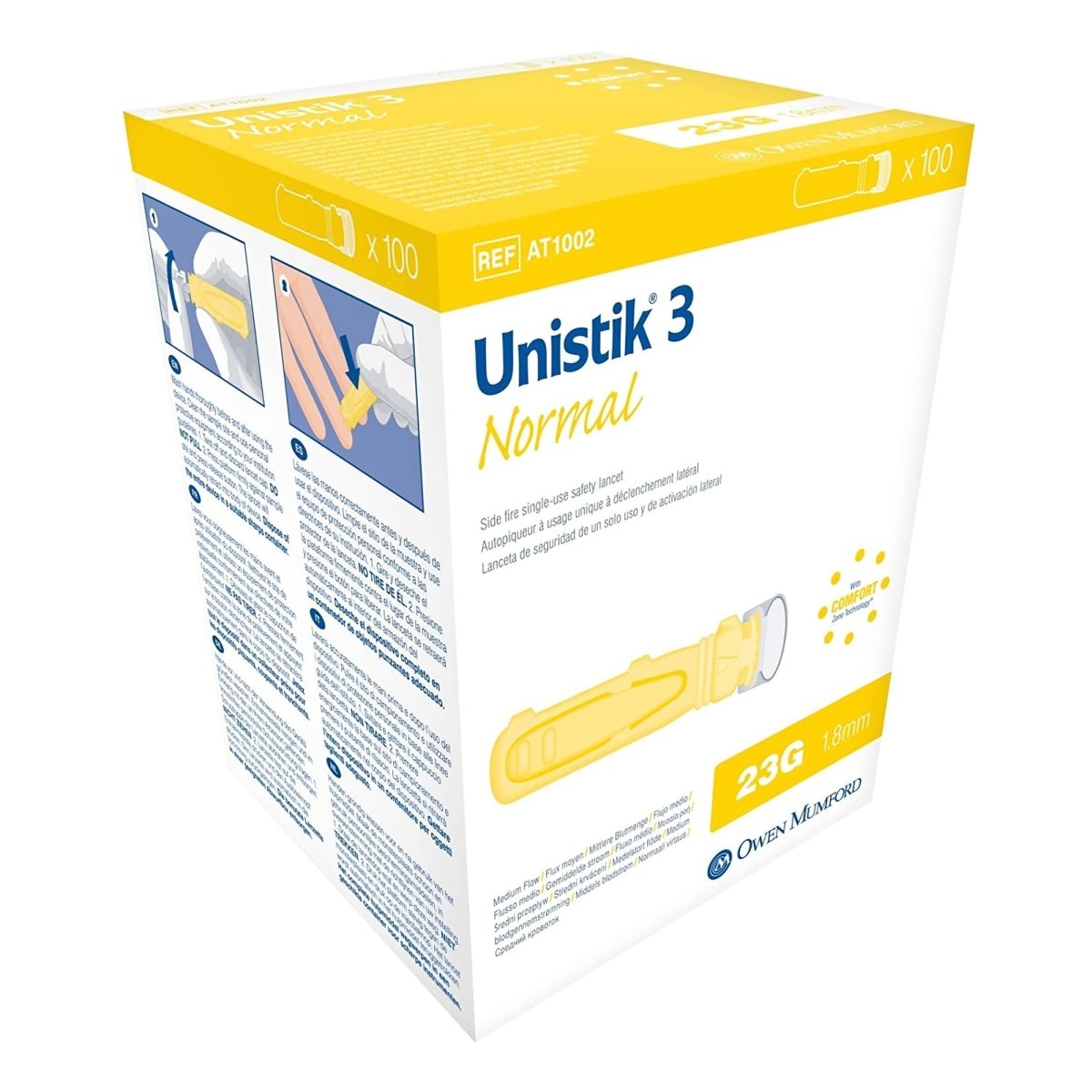 Unistik 3 Normal Safety Lancet - 475825_BX - 1 Unistik 3 Normal Safety Lancet - 475825_BX - 1