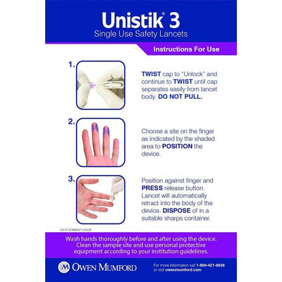 Unistik 3 Normal Safety Lancet - 475826_BX - 5 Unistik 3 Normal Safety Lancet - 475826_BX - 5