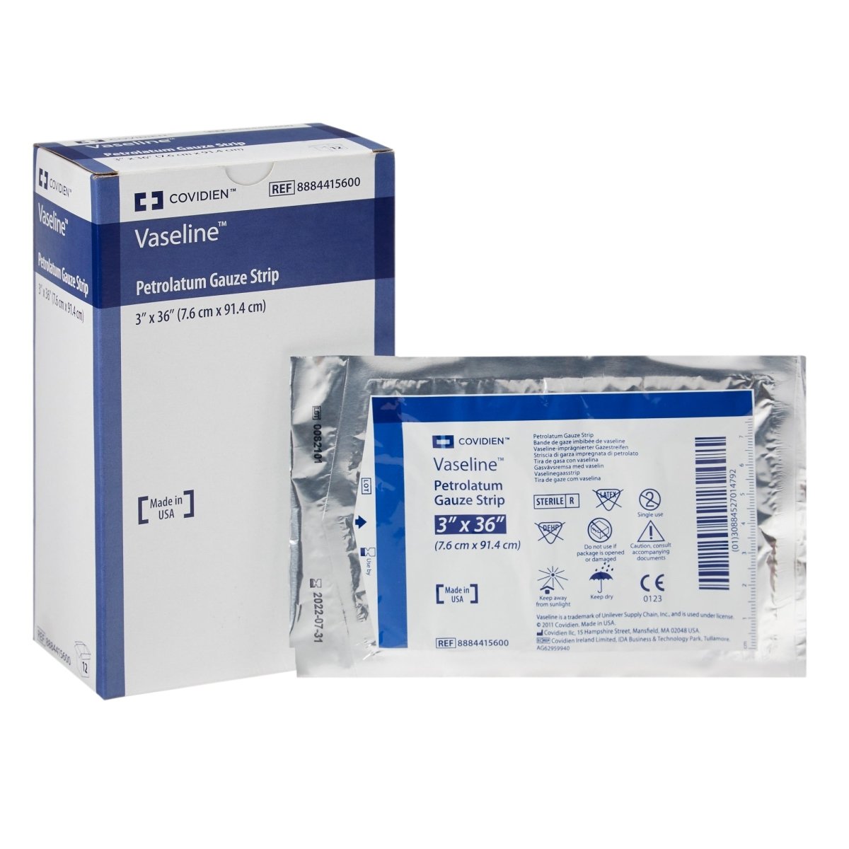 Vaseline Impregnated Dressing, 3 x 36 Inch - 46145_CS - 1 Vaseline Impregnated Dressing, 3 x 36 Inch - 46145_CS - 1