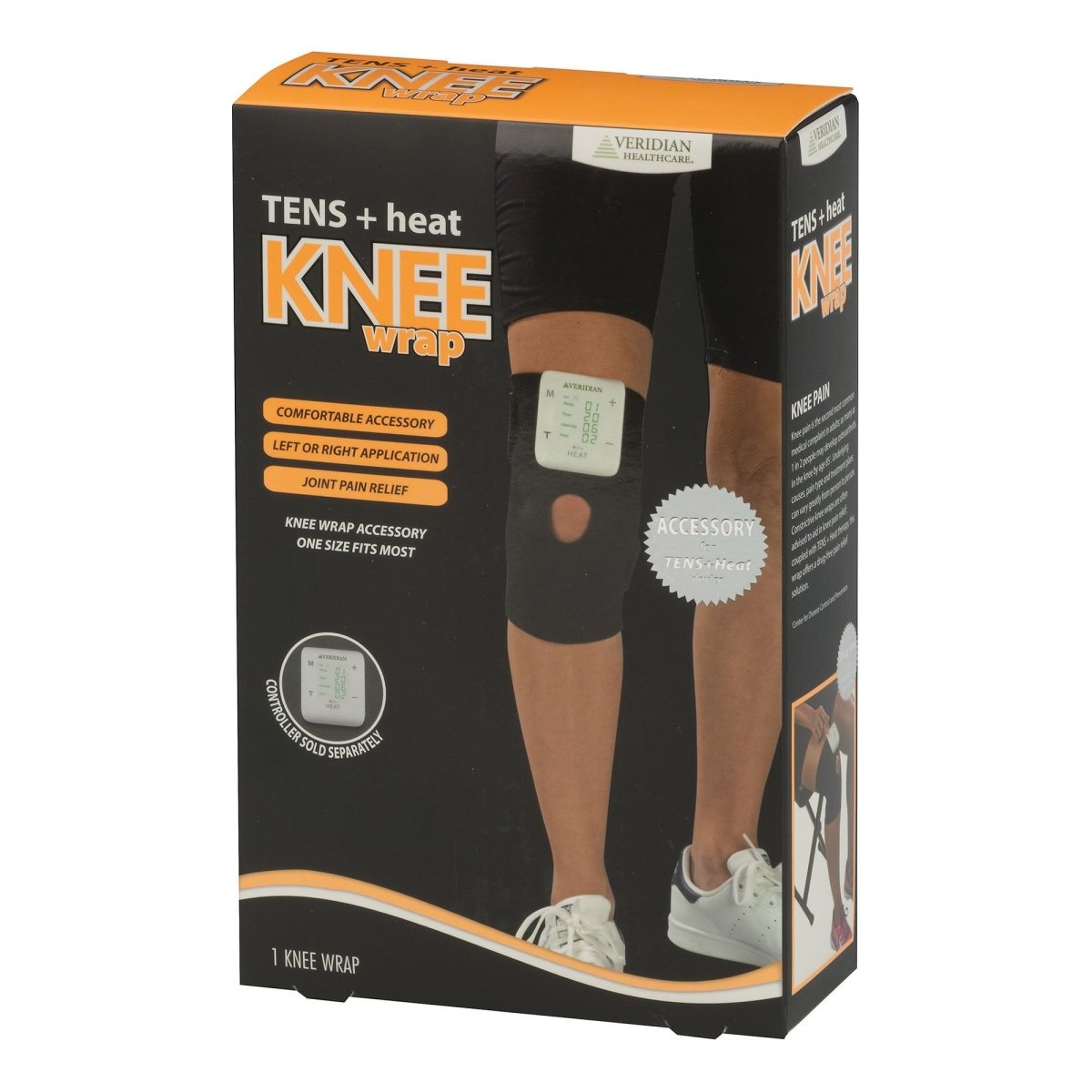 Veridian Tens + Heat Knee Wrap - 1226101_EA - 1 Veridian Tens + Heat Knee Wrap - 1226101_EA - 1