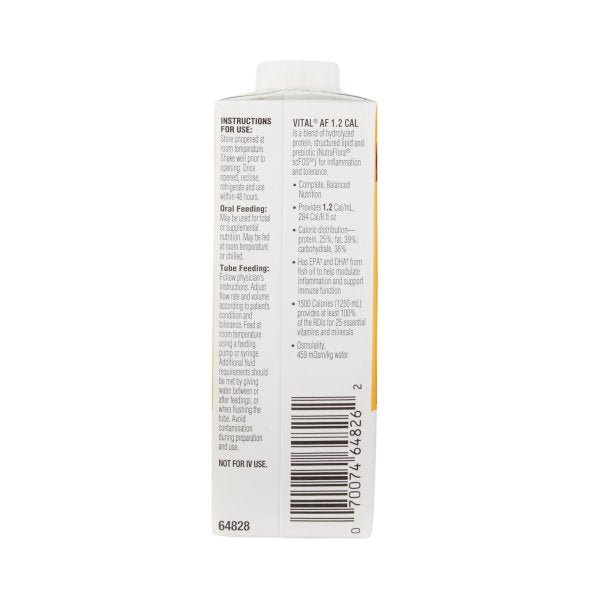 Vital AF 1.2 Cal Therapeutic Nutritional Drink Vanilla Flavor, Ready to Use, 8-oz Carton - 1048222_EA - 4 Vital AF 1.2 Cal Therapeutic Nutritional Drink Vanilla Flavor, Ready to Use, 8-oz Carton - 1048222_EA - 4