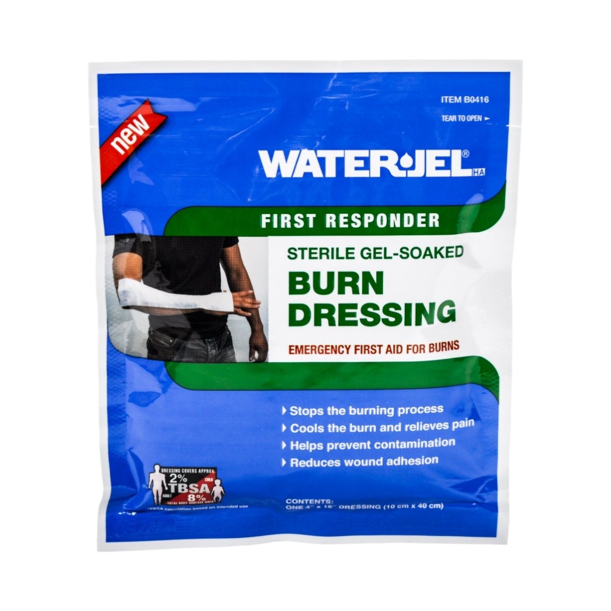 Water-Jel First Responder Burn Dressing, 4 x 16 Inch - 1071033_CS - 1 Water-Jel First Responder Burn Dressing, 4 x 16 Inch - 1071033_CS - 1
