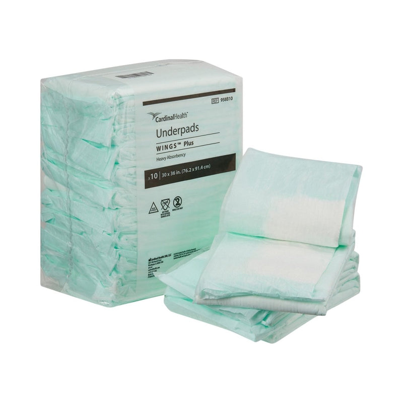 Wings Plus Heavy Absorbency Underpads, 30 X 36 Inch - 188192_BG - 1 Wings Plus Heavy Absorbency Underpads, 30 X 36 Inch - 188192_BG - 1