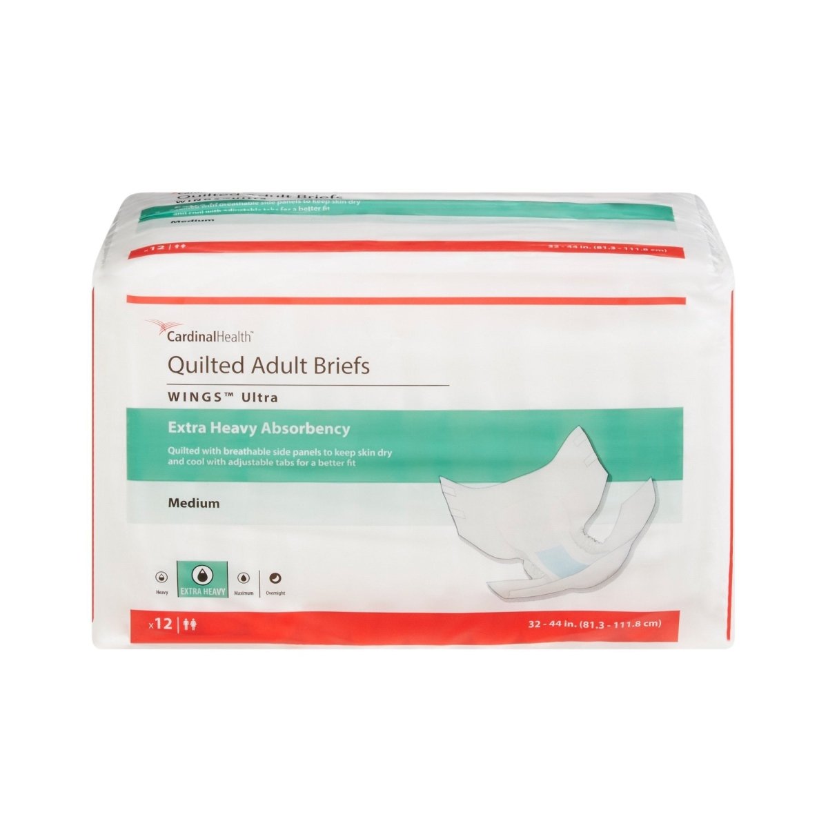 Wings Ultra Quilted Extra Heavy Absorbency Incontinence Brief -Unisex - 960580_BG - 1 Wings Ultra Quilted Extra Heavy Absorbency Incontinence Brief -Unisex - 960580_BG - 1