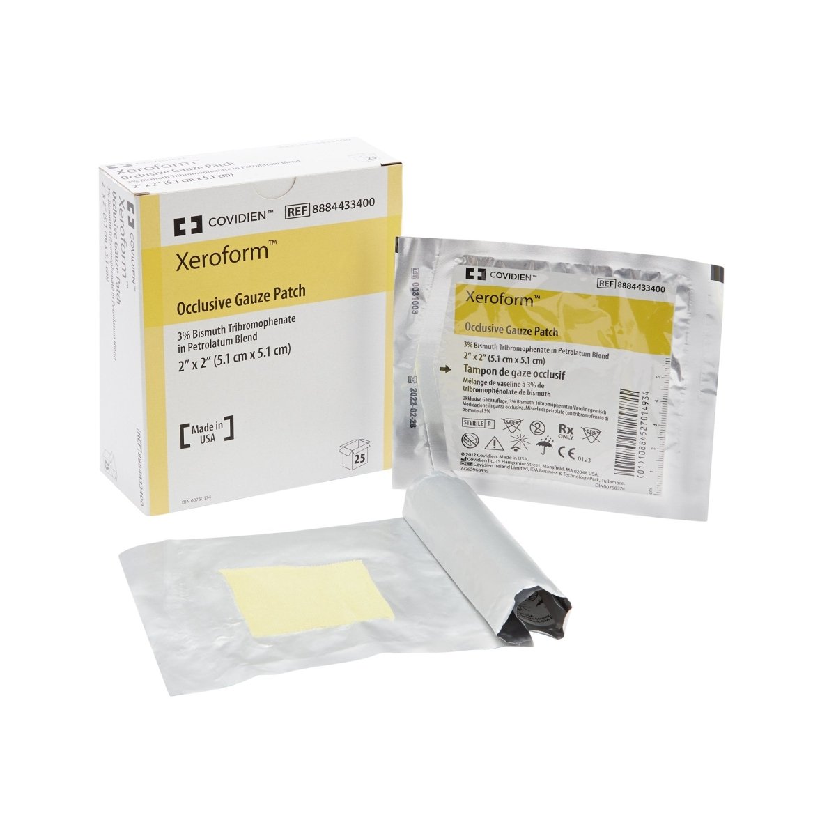 Xeroform Petrolatum Impregnated Dressing, 2 x 2 inch - 30664_BX - 1 Xeroform Petrolatum Impregnated Dressing, 2 x 2 inch - 30664_BX - 1