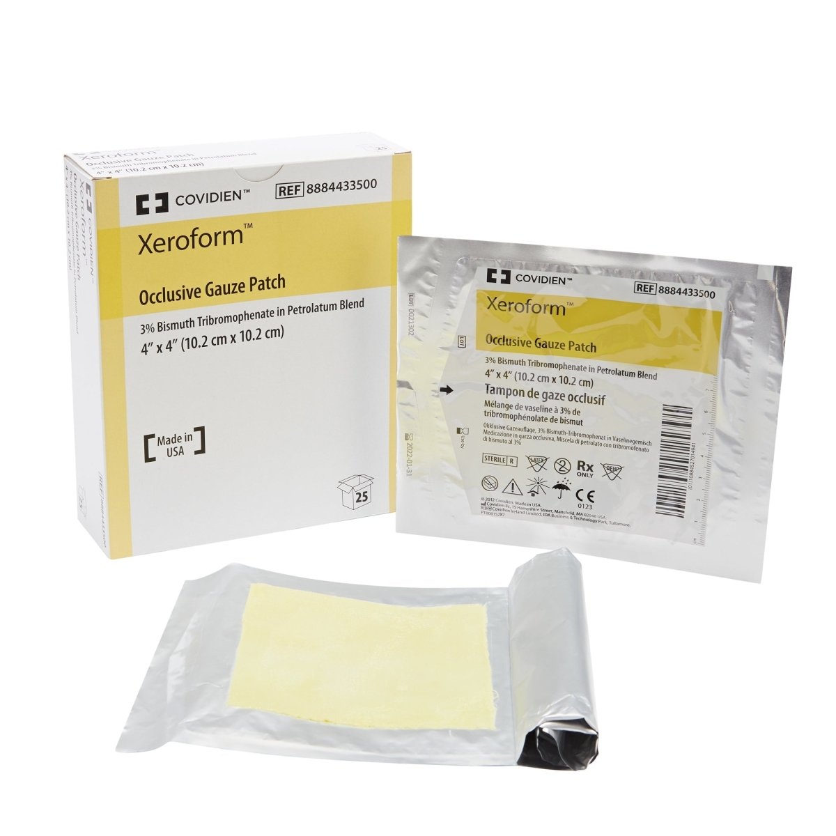 Xeroform Petrolatum Impregnated Dressing, 4 x 4 inch - 30819_BX - 1 Xeroform Petrolatum Impregnated Dressing, 4 x 4 inch - 30819_BX - 1