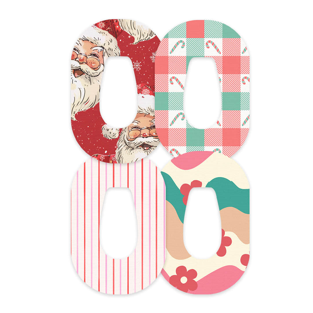 Retro Merry Variety Dexcom G6 Patch Tape - Pump Peelz