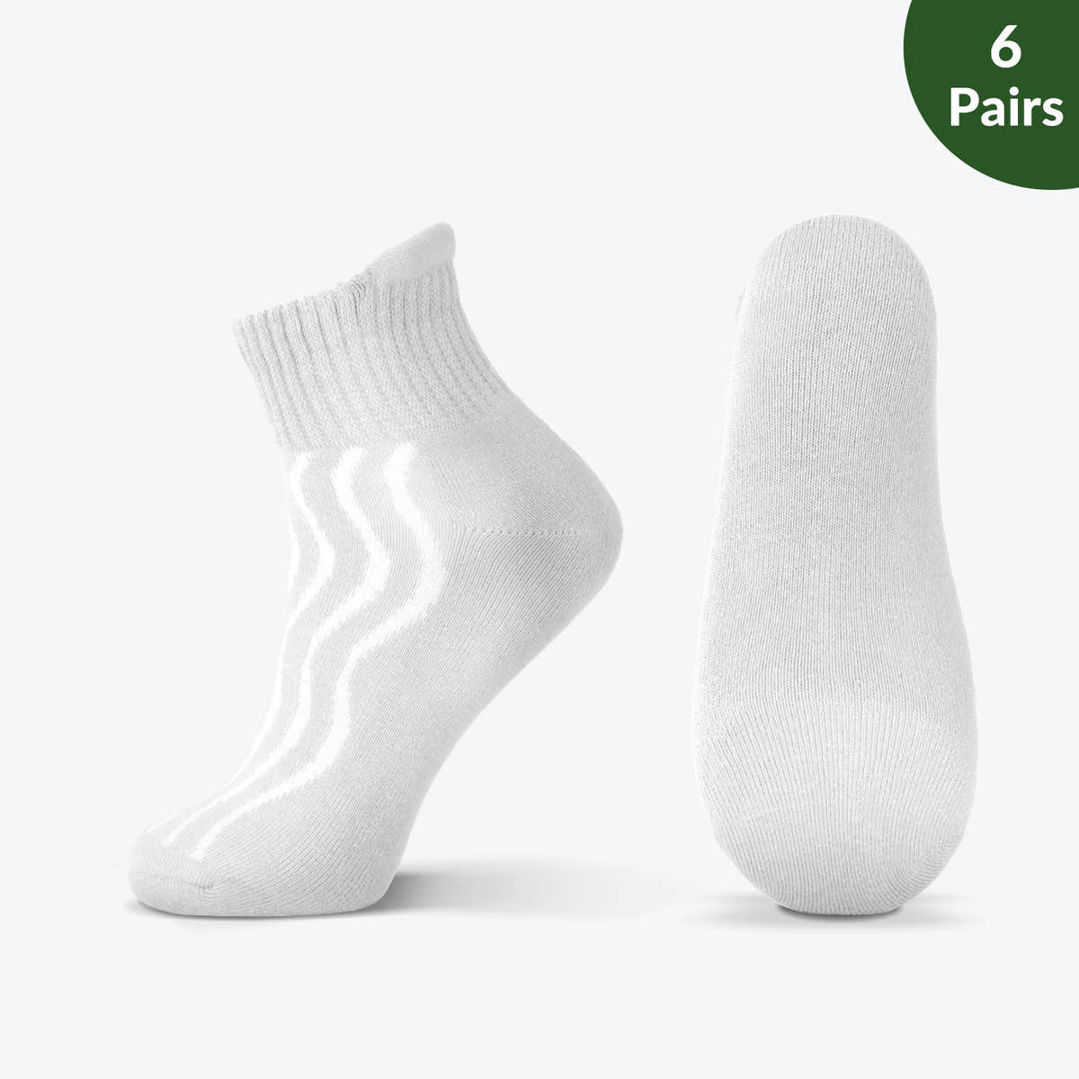 Cotton Diabetic Ankle Socks — Non-Binding, Cushion Sole, Multi-Pack