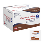Dynarex Povidone Iodine Prep Pad, Medium, 100/bx, 10bxs/case (1000 Count)