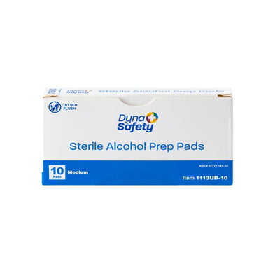 Dynarex Alcohol Prep Pad - Sterile, Medium, 10/bx, 100bxs/case (1000 Count)