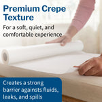 McKesson Crepe Table Paper — 18 Inch x 125 Foot / White / Roll