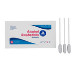 Dynarex Alcohol Swabsticks, 4", 3 Swabsticks per Packet, 10bxs/case (250 Count)