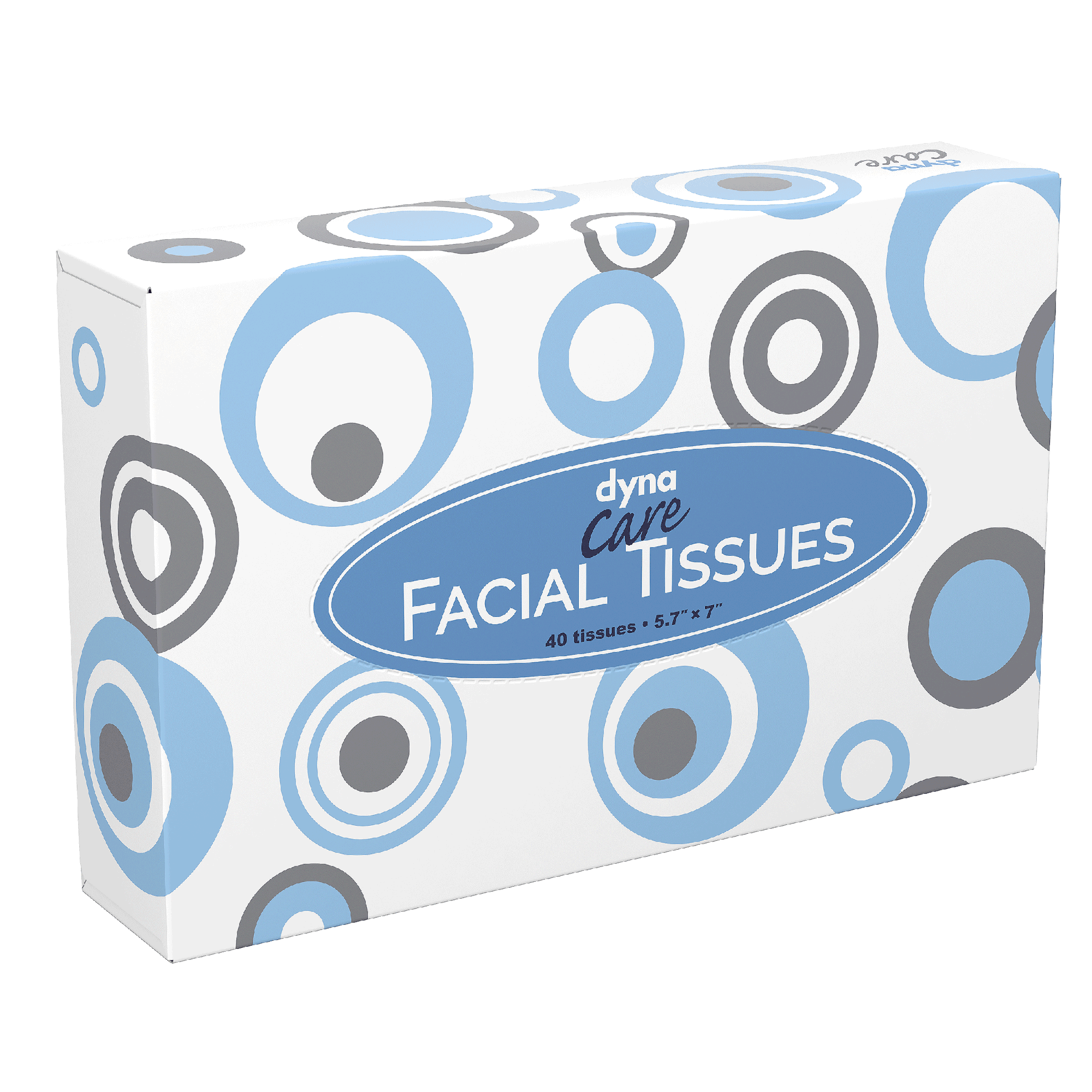 DynaCare Facial Tissues, 5.7" x 7", 200bxs/case (8000 Count)