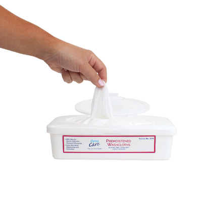 Dynarex Premoistened Adult Washcloths, 9" x 13" Tub, 8tub/case (512 Count)