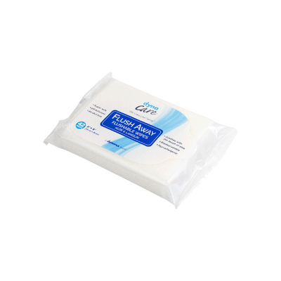 DynaCare Flushable Wipes - Junior, 5" x 8" Soft Pack, 12pks/case (504 Count)