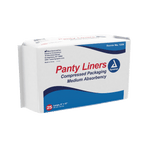 Dynarex Panty Liners w/ Adhesive Tab, 6" x 17", 25ea/bx, 10bxs/case (250 Count)