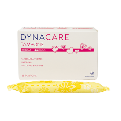 Dynarex Regular Tampons Cardboard Applicator, 6-9gr absorbency, 25ea/bx, 9bxs/case (225 Count)