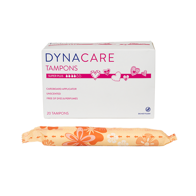 Dynarex Super Plus Tampons Cardboard Applicator, 12-15gr absorbency, 20ea/bx, 10bxs/case (200 Count)
