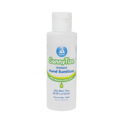 Dynarex Instant Hand Sanitizer, 4 oz. Round Bottle, 24bot/bx, 4bxs/case (96 Count)