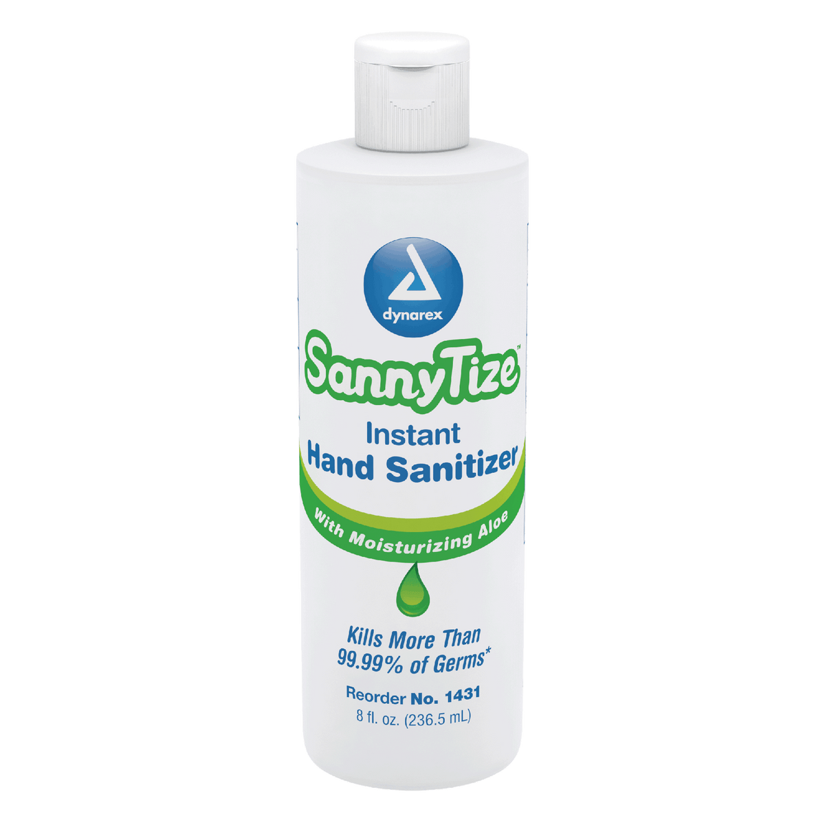 Dynarex SannyTize Instant Hand Sanitizer, 8 oz. Round Bottle, 48bot/case (48 Count)