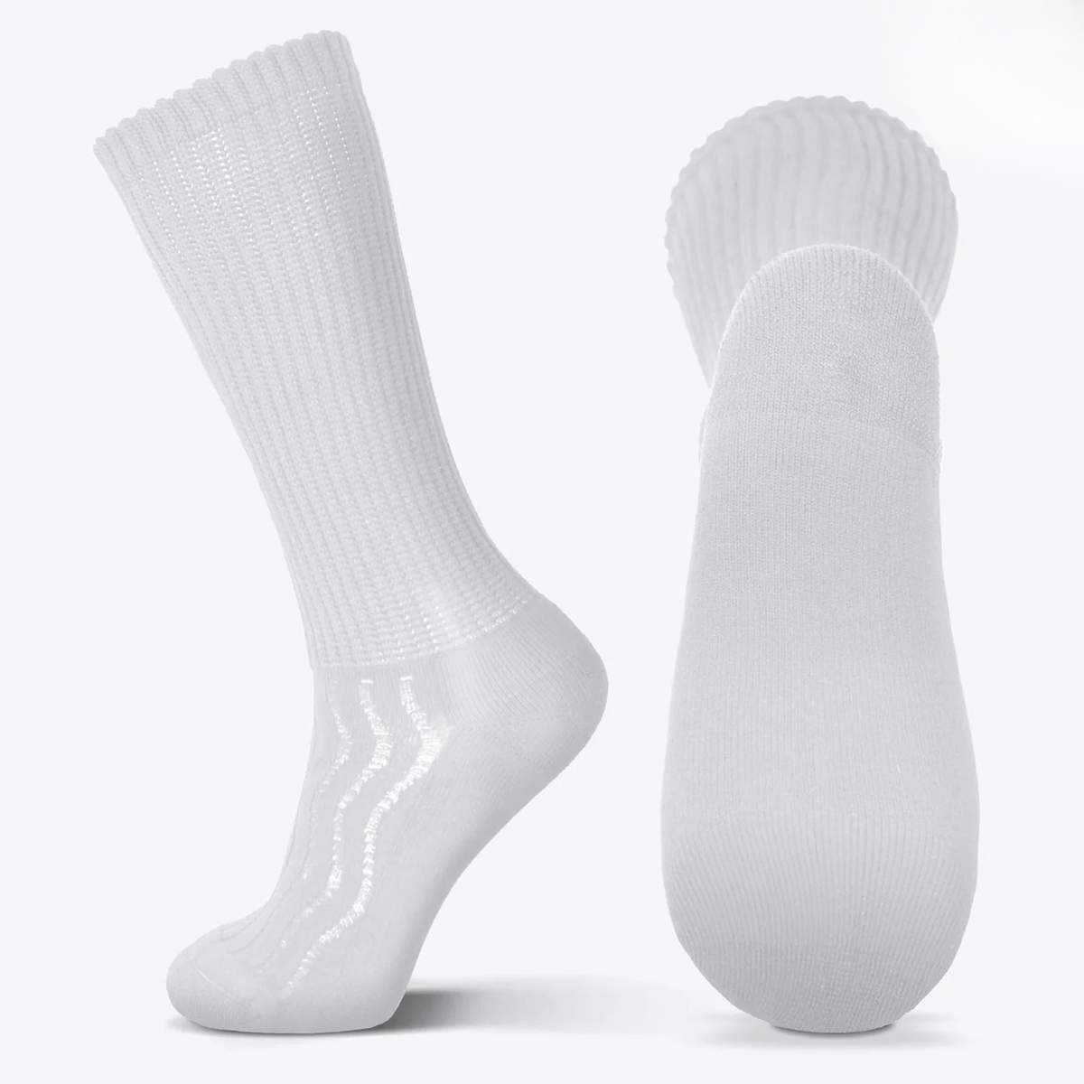 Bamboo Crew Socks For Wide & Sensitive Feet , Multi-Pack