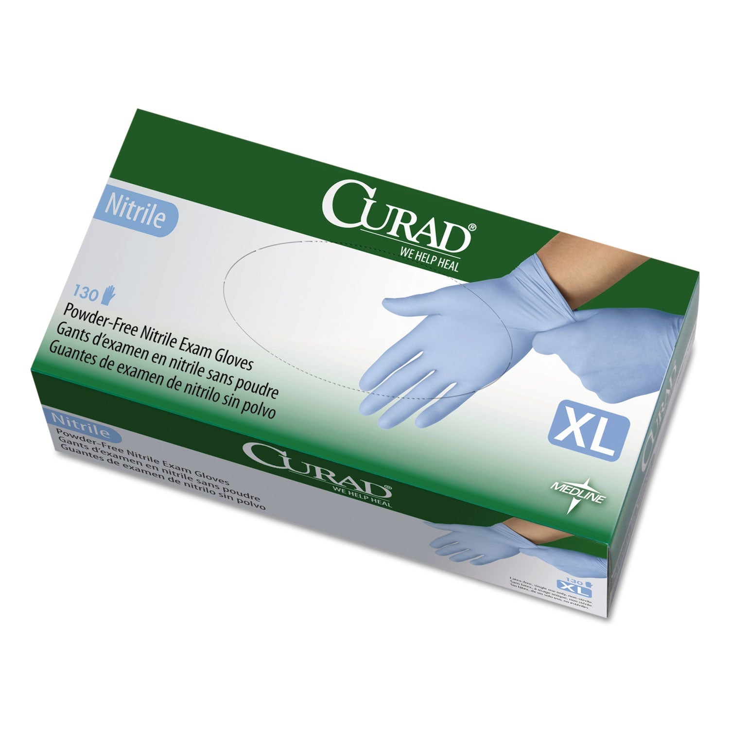 Curad Nitrile Exam Glove, Powder-Free, X-Large, 130/Box