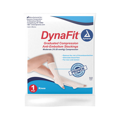 Dynarex DynaFit Compression Stockings - 12pairs/bx, 5bxs/case (60 Pairs)