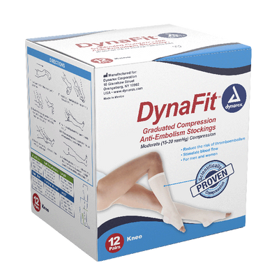 Dynarex DynaFit Compression Stockings - 12pairs/bx, 5bxs/case (60 Pairs)