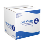 Dynarex Lab Coat w/out Pockets - 10ea/bx, 3bxs/cs (30 Count)
