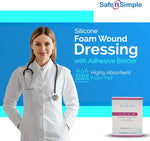 Safe N Simple Simpurity Foam Wound Dressing Silicone with Adhesive Border (192 Count)