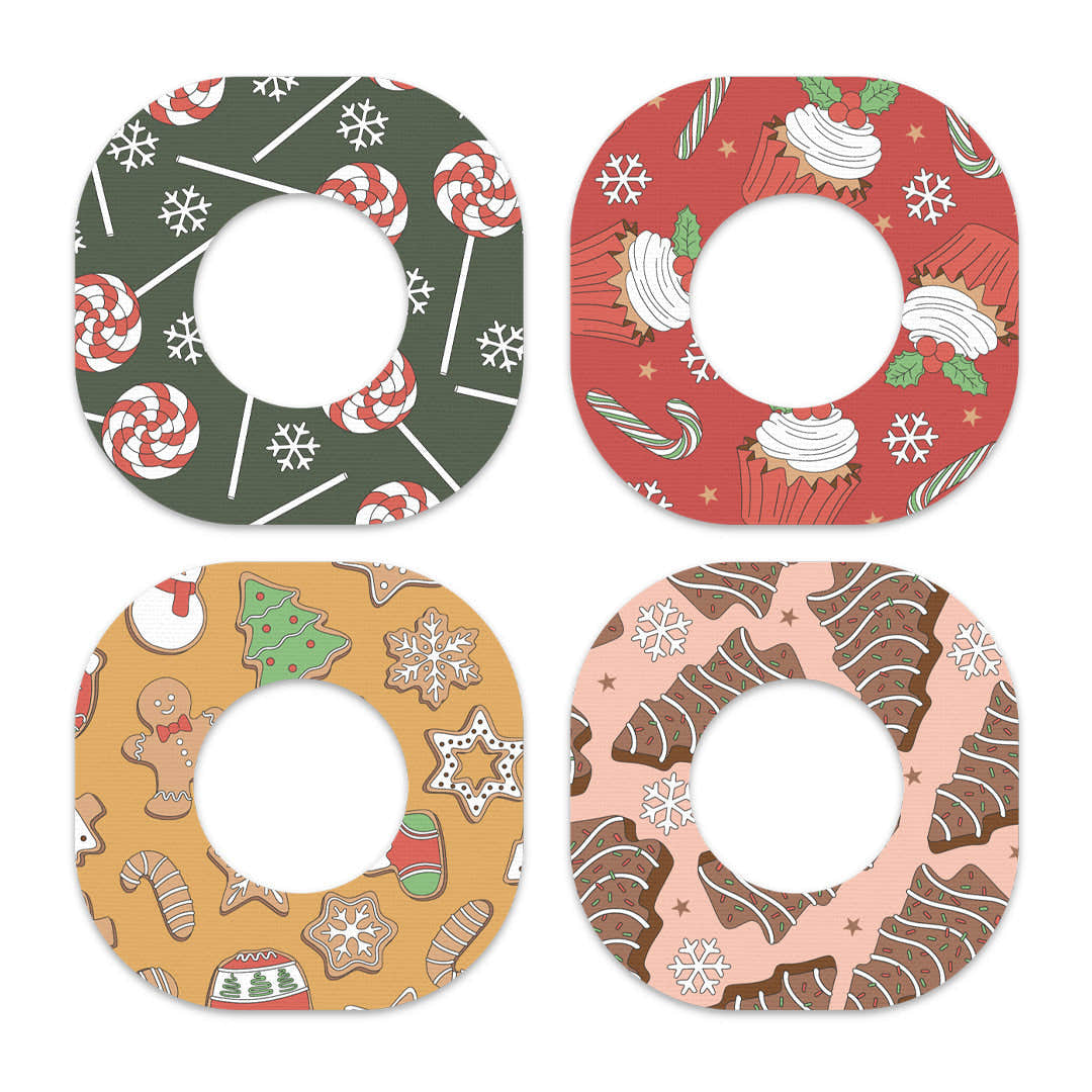 Christmas Treats Variety Dexcom G7 and Stelo Patch Tape - Pump Peelz