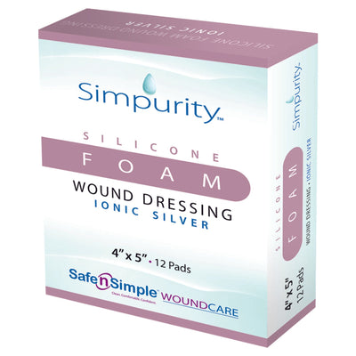 Safe N Simple Simpurity Silver Silicone Foam Dressing (192 Count)