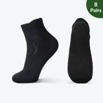Bamboo Crew Socks For Wide & Sensitive Feet and Large Feet — Non-Binding, Cushion Sole (Black), Multi-Pack