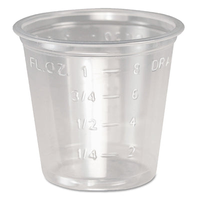 Dart Plastic Medical and Dental Cups, 1 oz, Clear, Graduated, 5,000/Carton