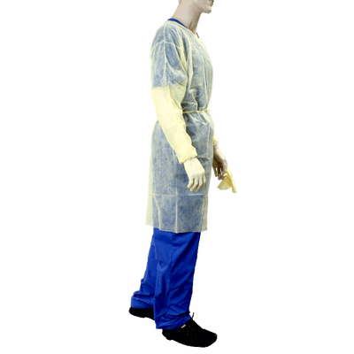 Dynarex Isolation Gown Fluid Resistant, Universal, Yellow - 5ea/bx, 10bxs/case (50 Count)